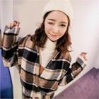 Fleece Lined Plaid Long Shirt