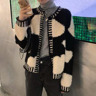 Wide-leg Jeans / Cow Print Cardigan