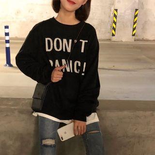 Dont Panic Round-neck Knit Sweater