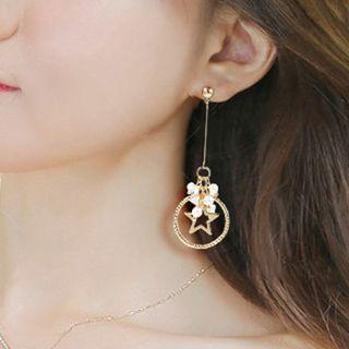 Star Drop Earring Gold - One Size