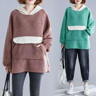 Two-tone Panel Fleece Hoodie
