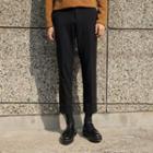 Tab-sleeve Straight-cut Dress Pants