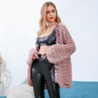 Sequined Open Front Cardigan