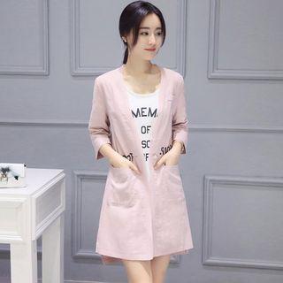 Back Print Long Light Jacket