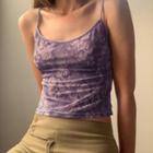 Floral Print Mesh Camisole Top