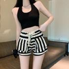 Striped Shorts Striped - Black & White - One Size