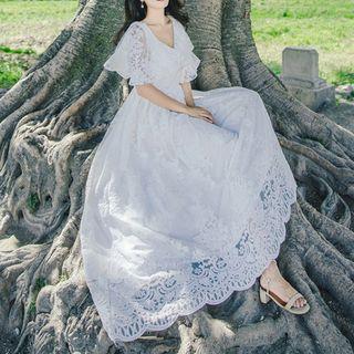 Beaded Lace Maxi Sundress