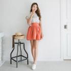 Hanbok Skirt ( Mini / Orange Brown )