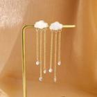 Cloud Faux Crystal Fringed Earring