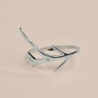 925 Sterling Silver Rhinestone Deer Horn Open Ring Silver - One Size