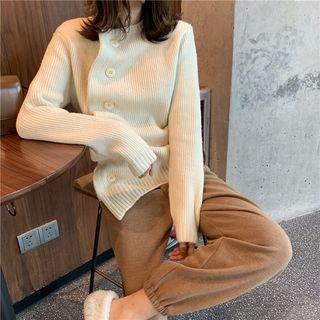 Buttoned Asymmetrical Sweater