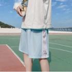 Print Mesh Panel Shorts
