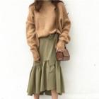 Oversized Sweater / Midi Asymmetric Skirt