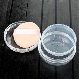Powder Puff With Case 1 Pc - Almond - One Size
