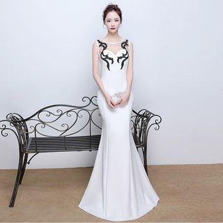 Panel Mermaid Evening Dress