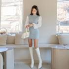 Band-trim Sleeve Minidress