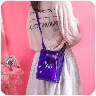 Set Of 2: Transparent Crossbody Bag + Pouch