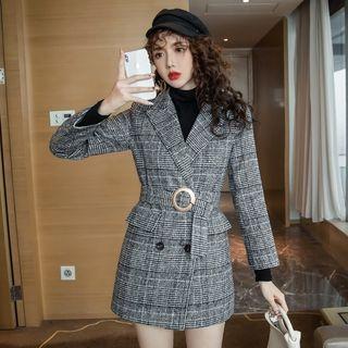 Set: Plaid Jacket + Plaid Shorts