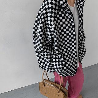 Couple Checked Fleece Zip-up Jacket