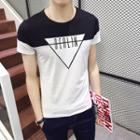 Contrast Colour Block Short-sleeve T-shirt