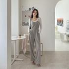 Spaghetti-strap Drawcord-waist Jumpsuit