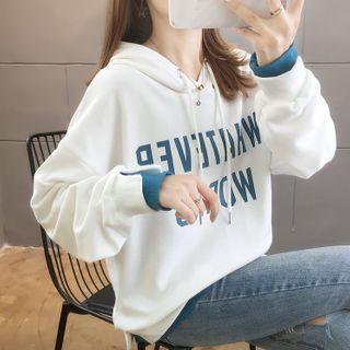Lettering Layered Hoodie