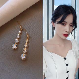 Rhinestone Dangle Earring 1 Pair - My31008 - One Size