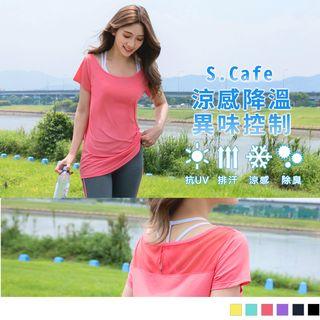 Round Neck Short Sleeve Sport Top