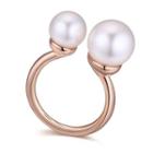 Alloy Faux Pearl Open Ring