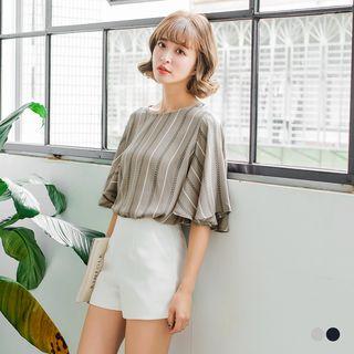 Straight Totem Wrinkle Chiffon Blouse