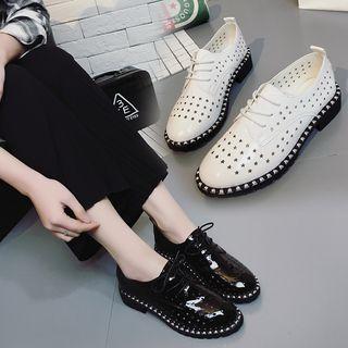 Lace-up Star Perforated Shoes