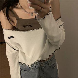 Long-sleeve T-shirt / Spaghetti Strap Top