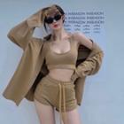 Cropped Camisole / Shirt Jacket / Sweatpants