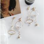 Non-matching Zigzag & Hoop Dangle Earring