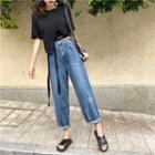 Loose-fit Cropped Jeans As Figure - One Size