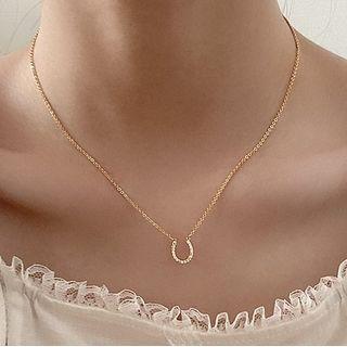 Alloy U Shape Pendant Necklace As Shown In Figure - One Size