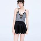 Lattice Spaghetti Strap Swimdress