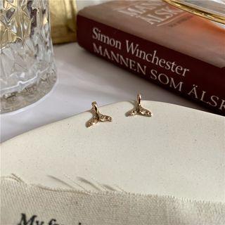 Alloy Whale Tail Dangle Earring 1 Pair - S925silver Earrings - One Size