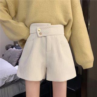 Asymmetrical Corduroy Shorts