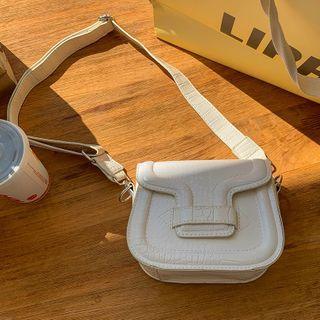 Two-way Croc-grain Cross-bag