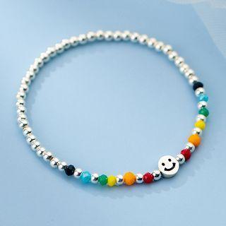 Smiley Face Bracelet 1 Pc - Silver - One Size