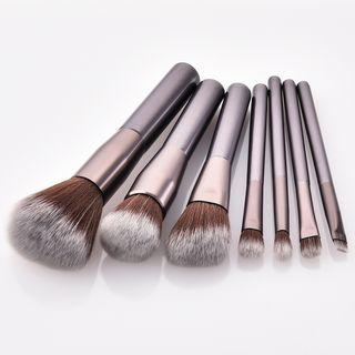 Set Of 7: Makeup Brush Tm-071 - Silver - One Size