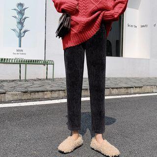 Cropped Tapered Corduroy Pants