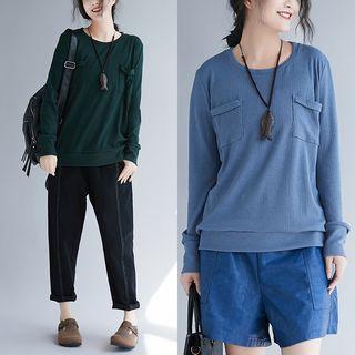 Pocketed Knit Top