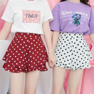 Dotted Ruffle Skorts