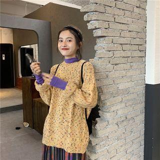 Plain Long-sleeve Top / Knit Sweater