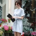 Dip-back Tie-waist Dress