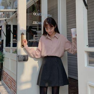Napped Plain Formal Shirt