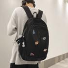 Nylon Paneled Backpack / Charm / Set
