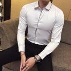 Piped Slim-fit Shirt